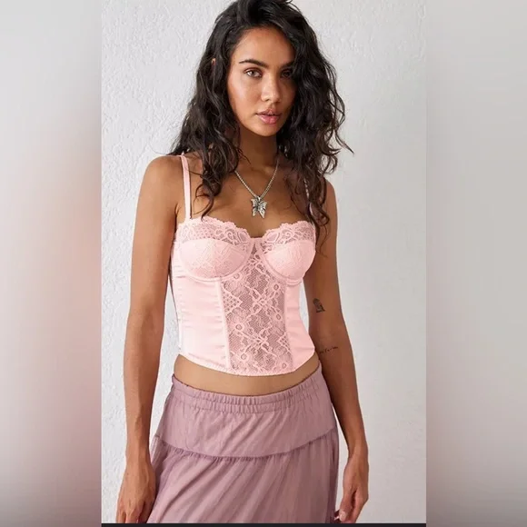 Urban Outfitters | Tops | Urban Outfitters Uo Ava Satin Lace  display picture 1